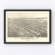 Oklahoma City Vintage Map 1890