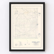 Cimarron County Vintage Map 1936