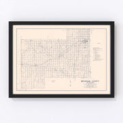 Beckham County Vintage Map 1936
