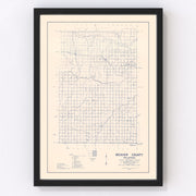 Beaver County Vintage Map 1936
