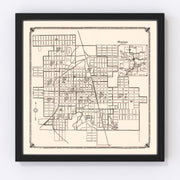 Okmulgee Vintage Map 1936