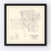 Murray County Vintage Map 1936