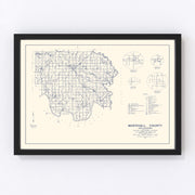 Marshall County Vintage Map 1936