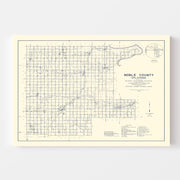 map of Noble County