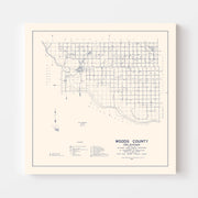 map of Woods County