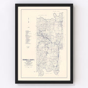 Seminole County Vintage Map 1936