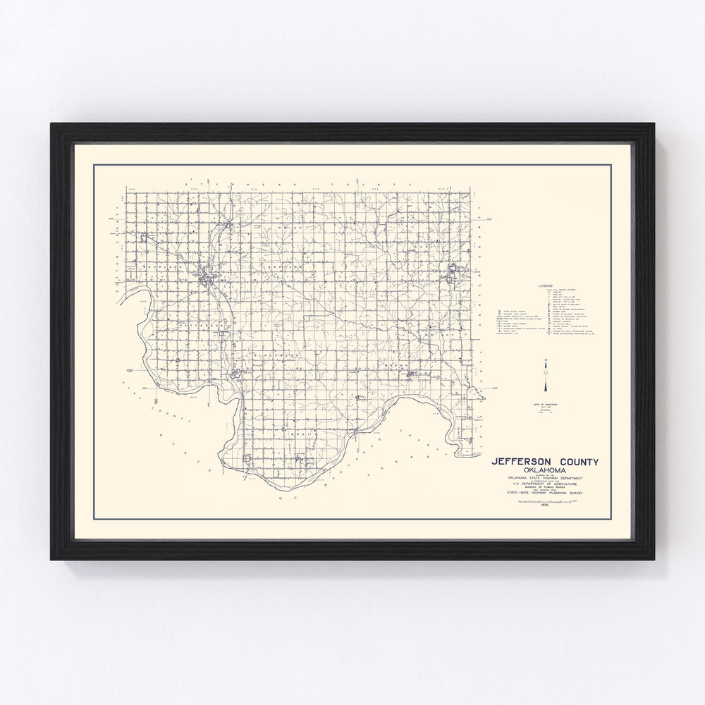 Jefferson County Vintage Map 1936