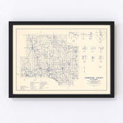 Johnston County Vintage Map 1936