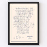 Hughes County Vintage Map 1936