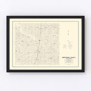 Kingfisher County Vintage Map 1936