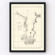 Coal Harbor Vintage Map 1867