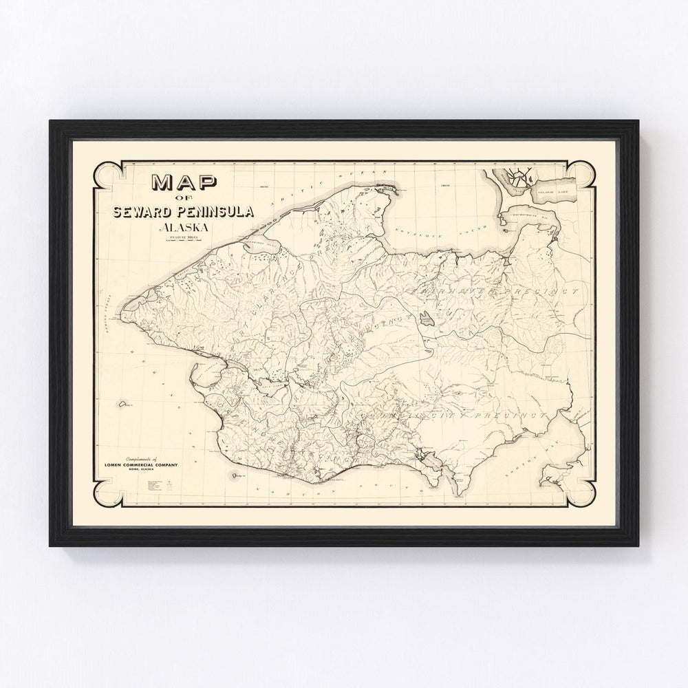 Seward Peninsula Vintage Map 1900
