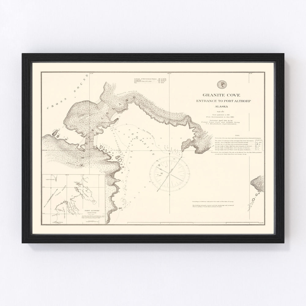 Granit Cove Vintage Map 1894