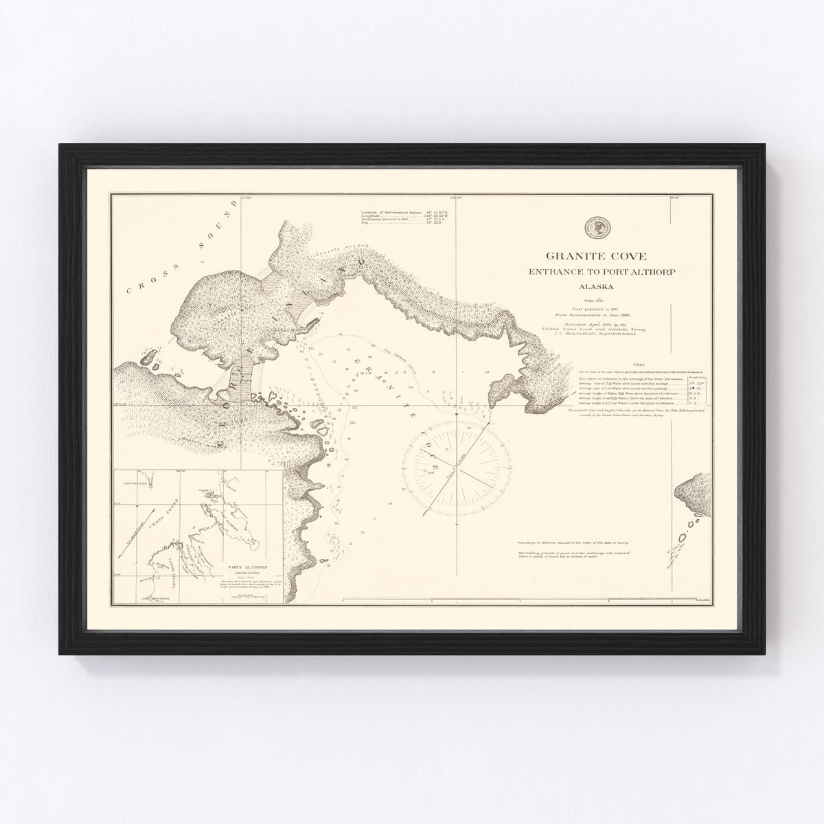 Granit Cove Vintage Map 1894