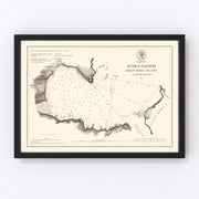 Kyska Harbor Vintage Map 1875