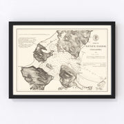 Iliuliuk Harbor Vintage Map 1875