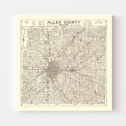 map of Allen County