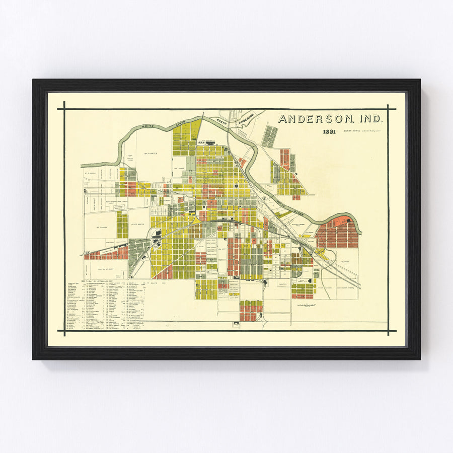 Anderson Vintage Map 1891