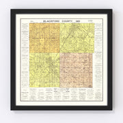 Blackford County Vintage Map 1905