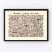 Boone County Vintage Map 1936