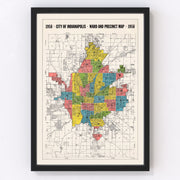 Indianapolis Vintage Map 1958