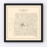Allen County Vintage Map 1910