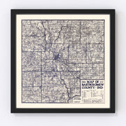 Bartholomew County Vintage Map 1925