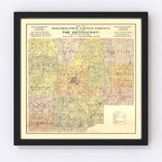 Bartholomew County Vintage Map 1910
