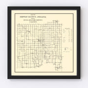 Benton County Vintage Map 1909