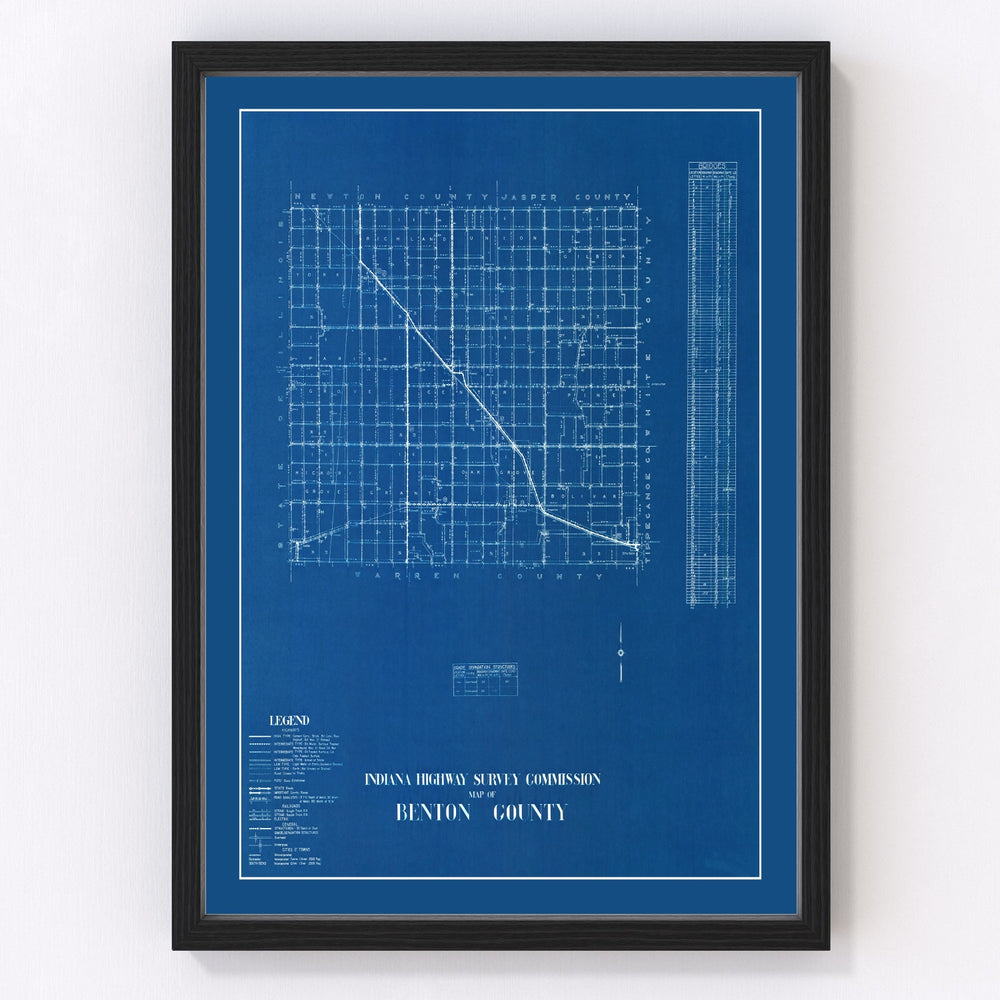 Benton County Vintage Map 1936
