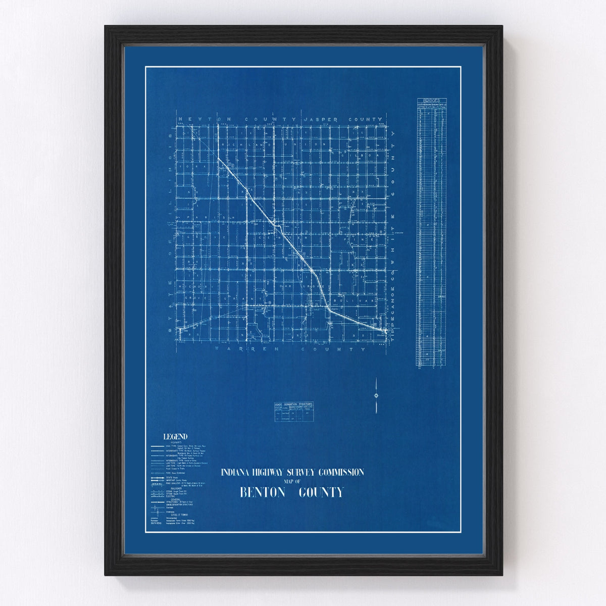 Benton County Vintage Map 1936