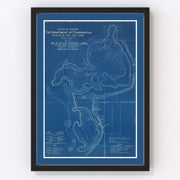 Big & Little Chapman Lakes Vintage Map 1922