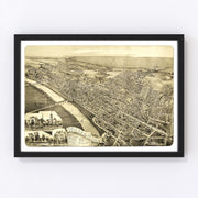 Wilkes-Barre Vintage Map 1889