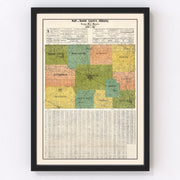 Boone County Vintage Map 1910
