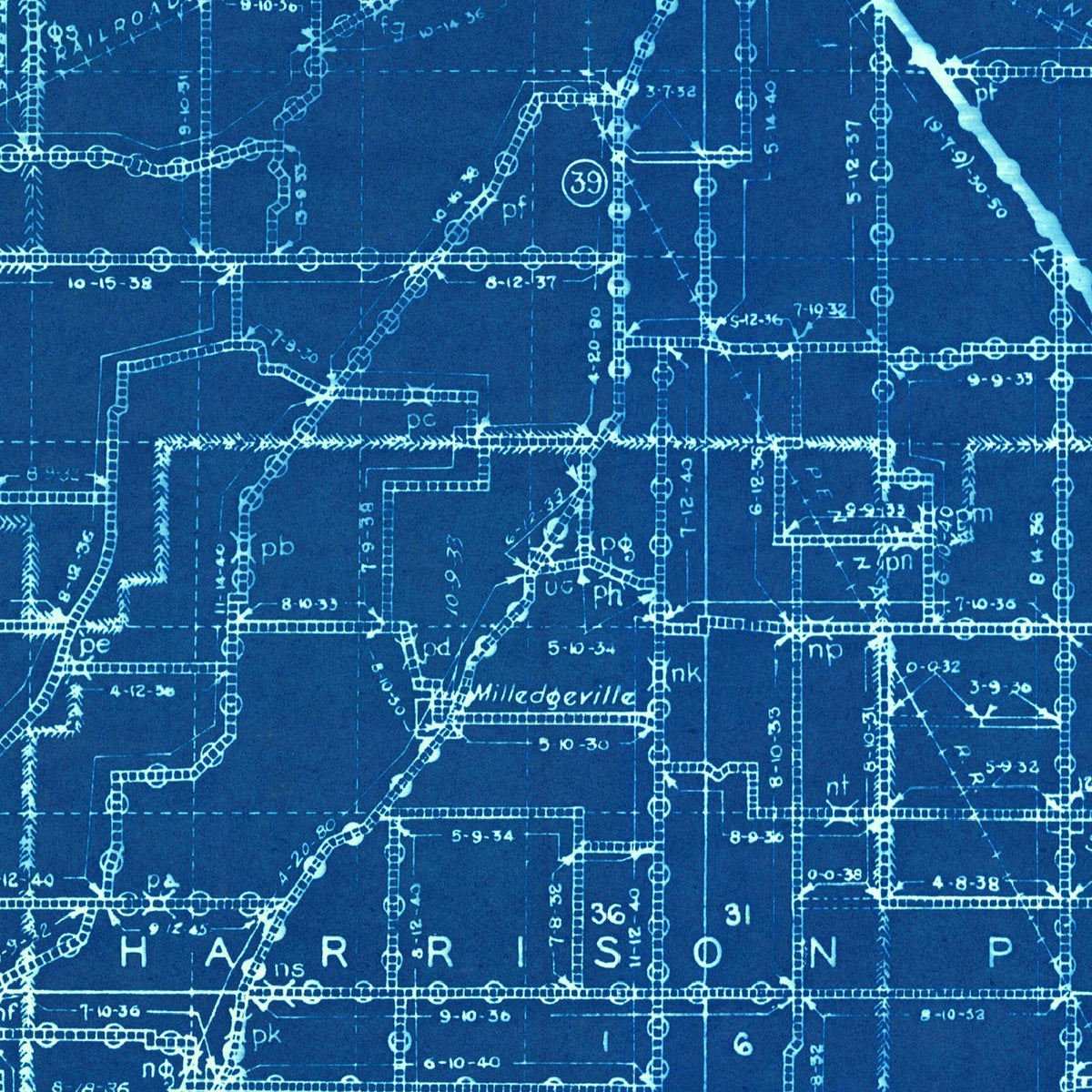 Restored historic details from the 1936 county map of Boone County, Indiana