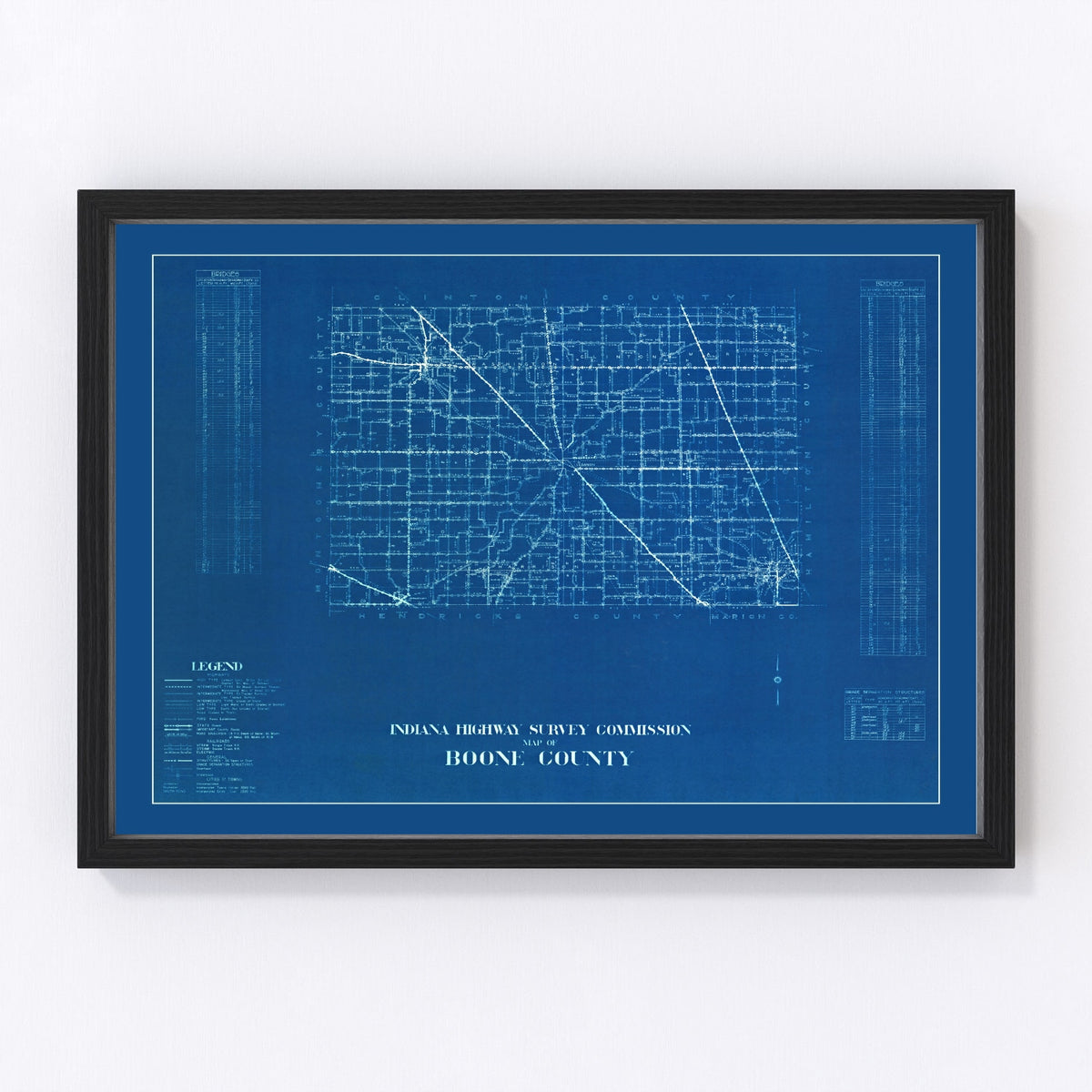 Boone County Vintage Map 1936