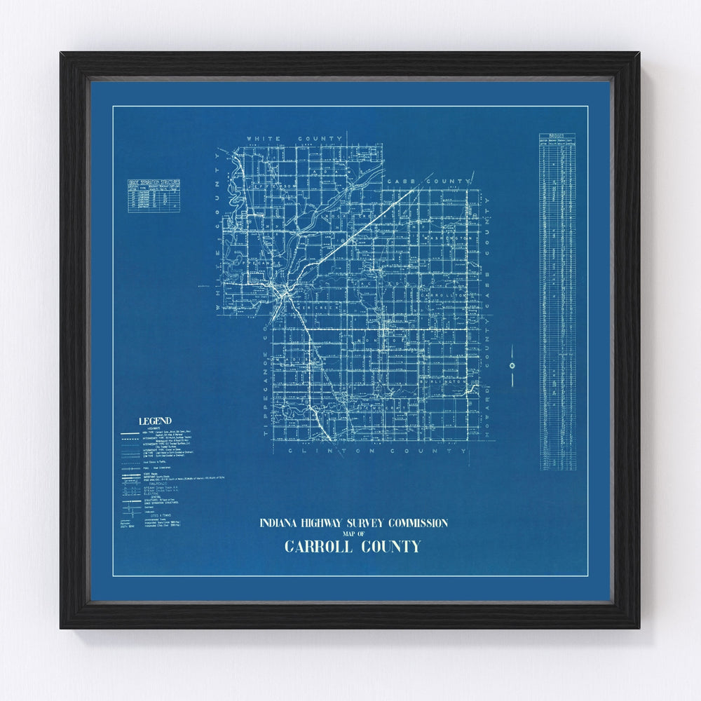 Carroll County Vintage Map 1936