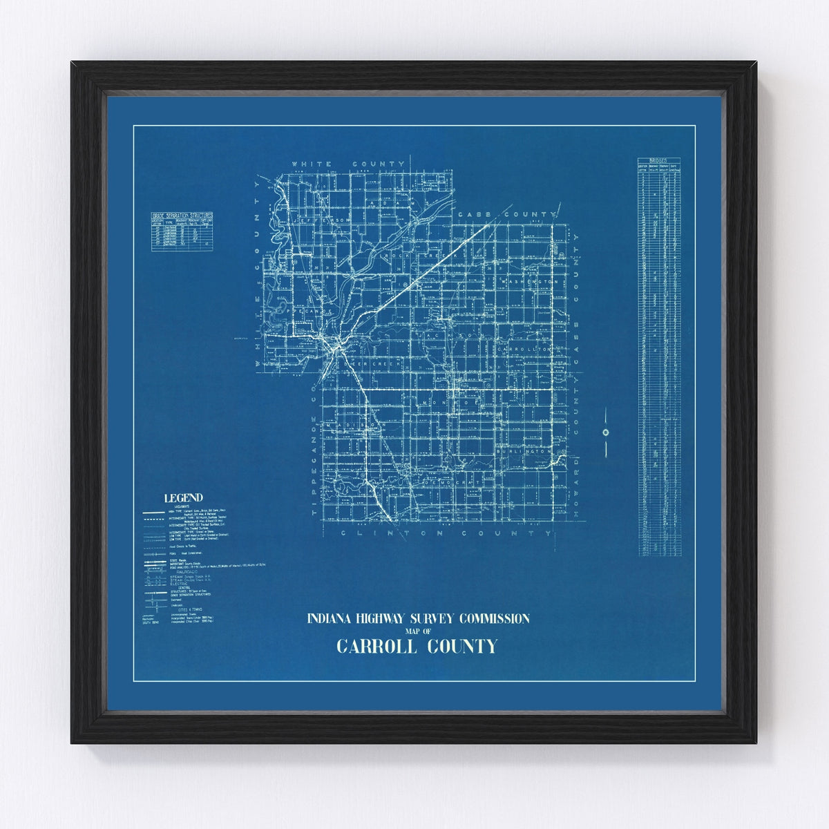 Carroll County Vintage Map 1936