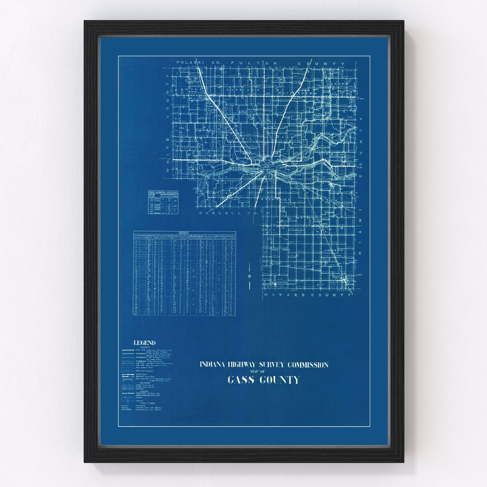 Cass County Vintage Map 1936