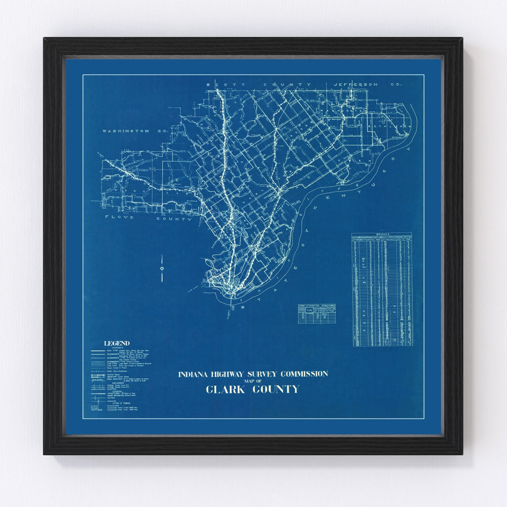 Clark County Vintage Map 1936