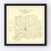 Clinton County Vintage Map 1911
