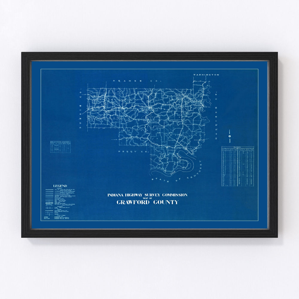 Crawford County Vintage Map 1936