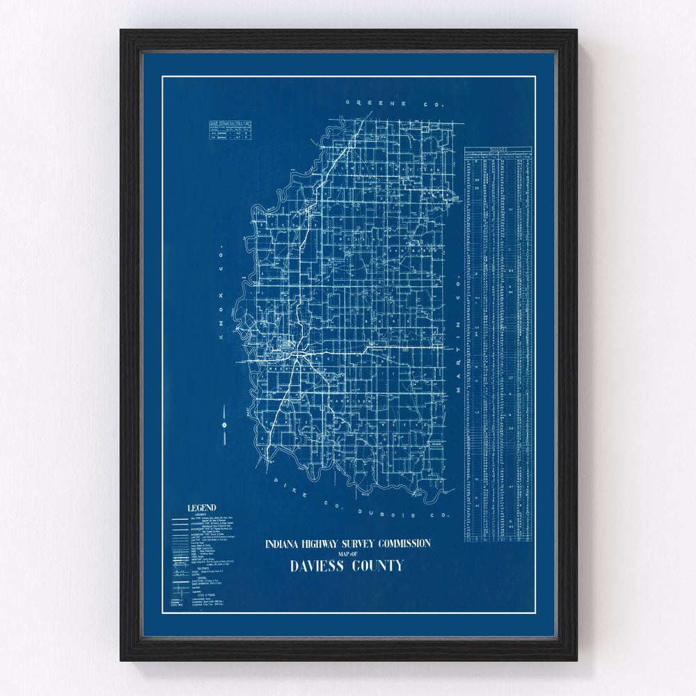 Daviess County Vintage Map 1936