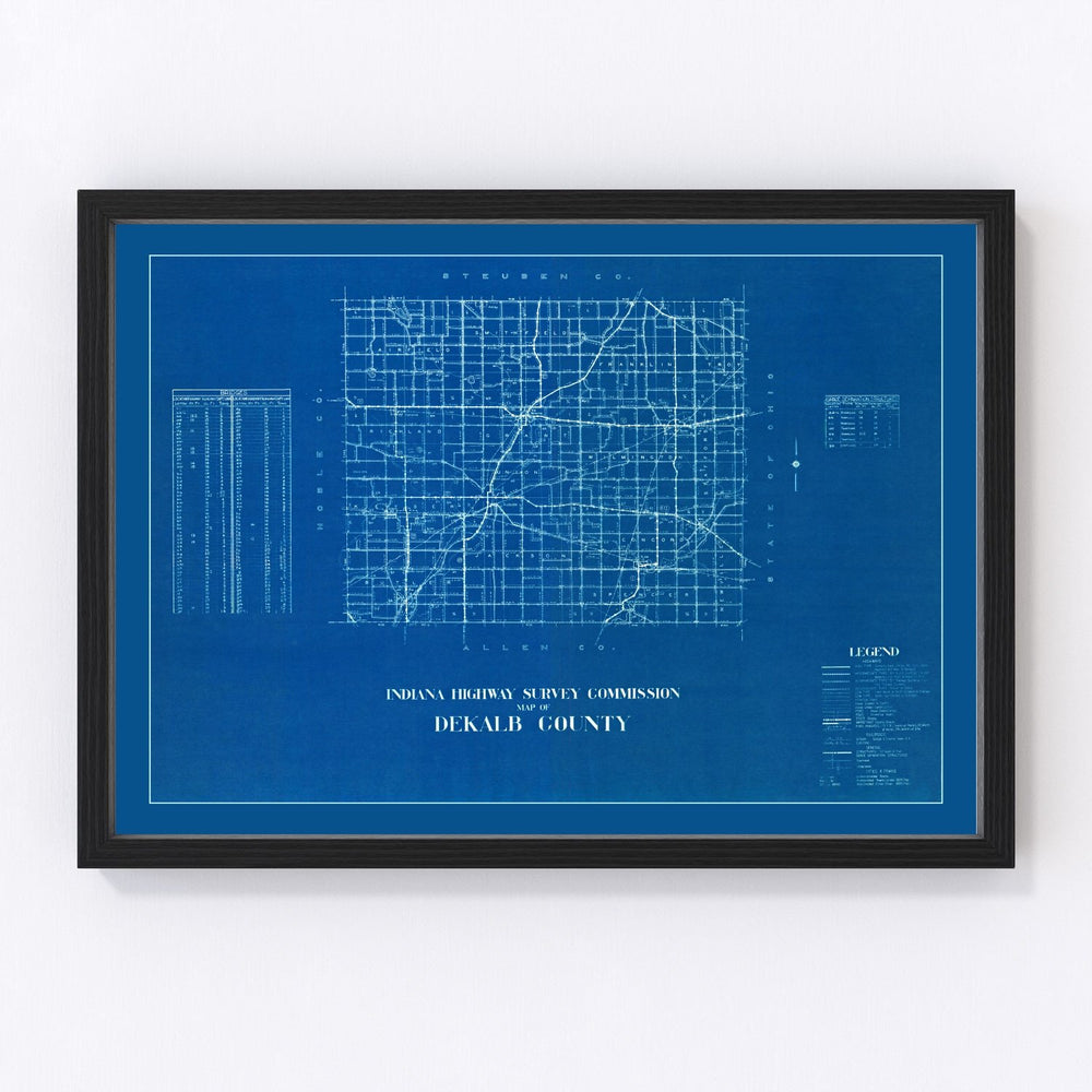 DeKalb County Vintage Map 1936
