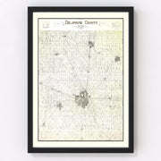 Delaware County Vintage Map 1904