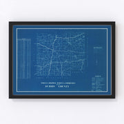 Dubois County Vintage Map 1936
