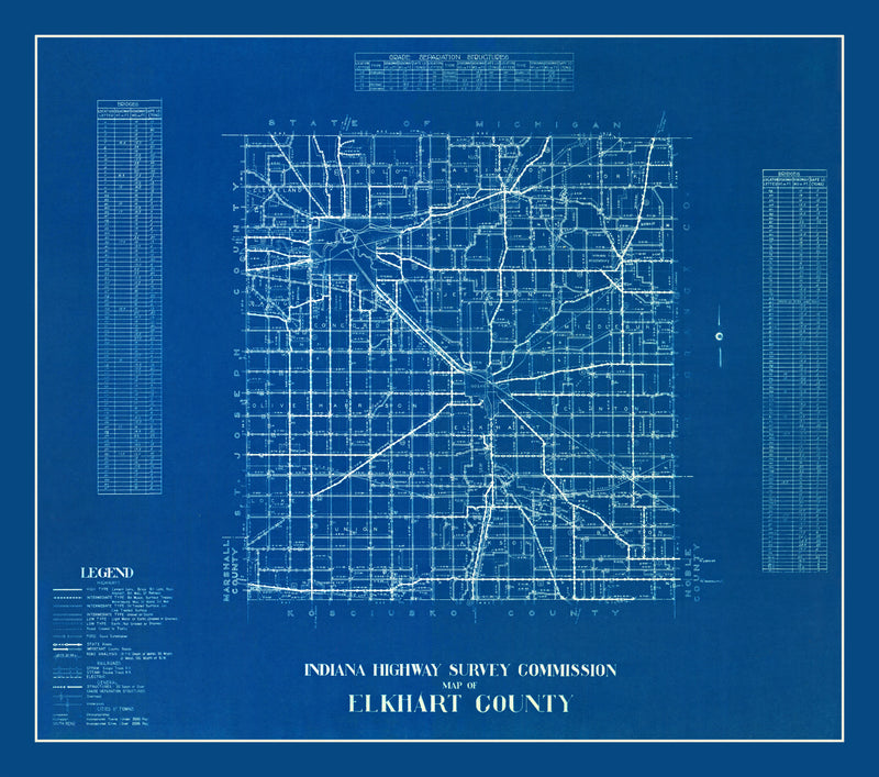 Size comparison using Vintage Map of Elkhart County, Indiana 1936