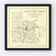 Fayette County Vintage Map 1912