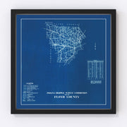 Floyd County Vintage Map 1936