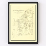 Fountain County Vintage Map 1911